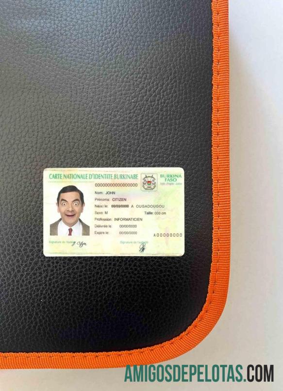 Burkina Faso ID olhar de foto frente modelo